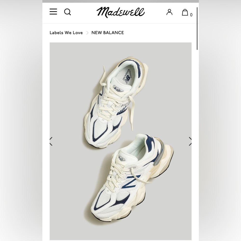 New Balance 9060 purchased from Madewell